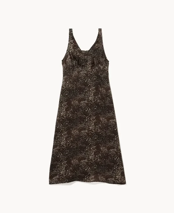 NOMARHYTHM Leopard Slip Dress – Brown