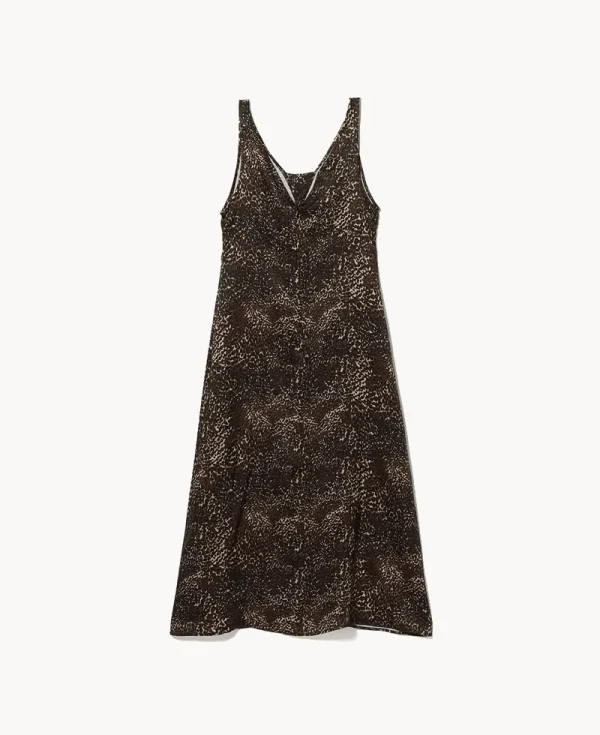 NOMARHYTHM Leopard Slip Dress – Brown