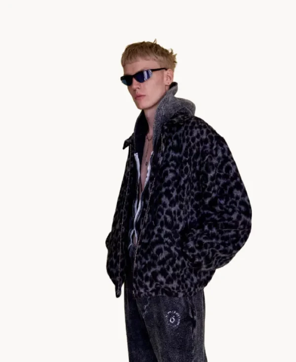 NOMARHYTHM TEXTILE Leopard Blanket Blouson – Brown