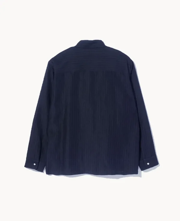 NOMARHYTHM TEXTILE Pin-stripe Double Button Shirt – Gray
