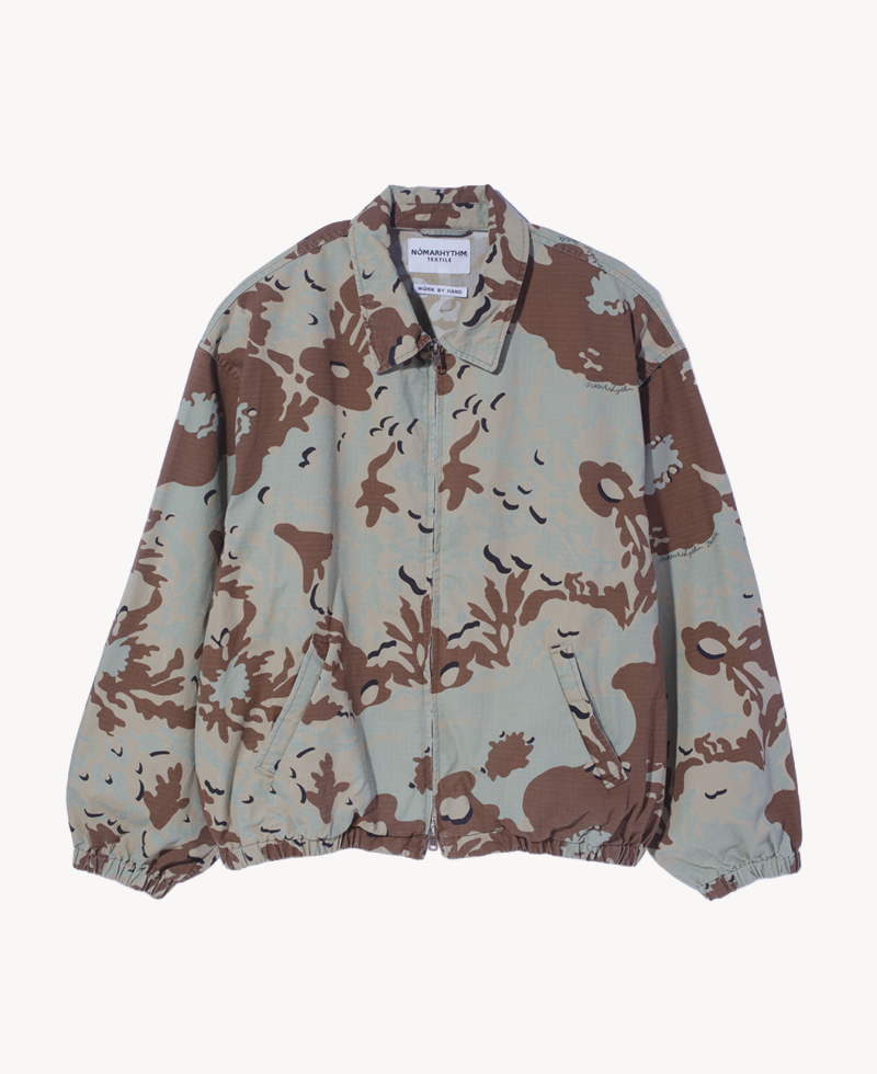 NOMARHYTHM TEXTILE Camo Flower Blouson Beige NOMARHYTHM TEXTILE Camo Flower Blouson Beige