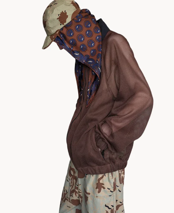 NOMARHYTHM TEXTILE Mesh Sports Jacket Brown
