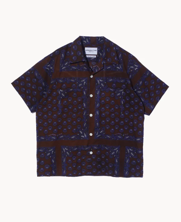 NOMARHYTHM TEXTILE Paisley Summer Shirt Brown