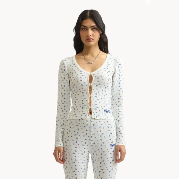 PAM Chimera Pointelle Cardigan - Off White