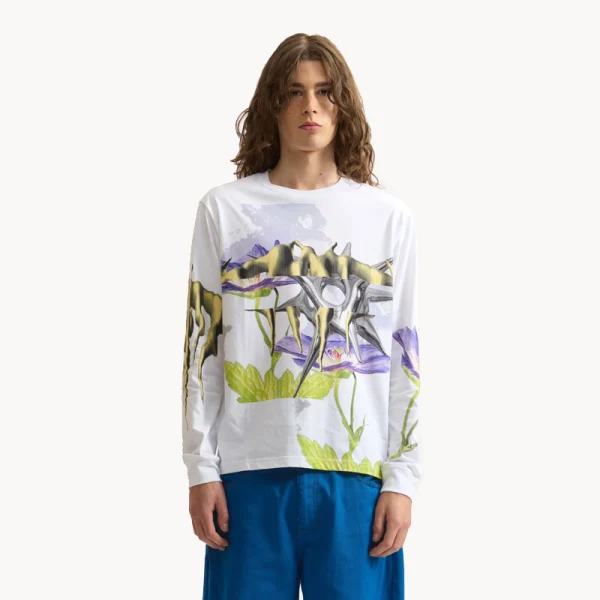 PAM Digital Floral Specialty LS Tee - White