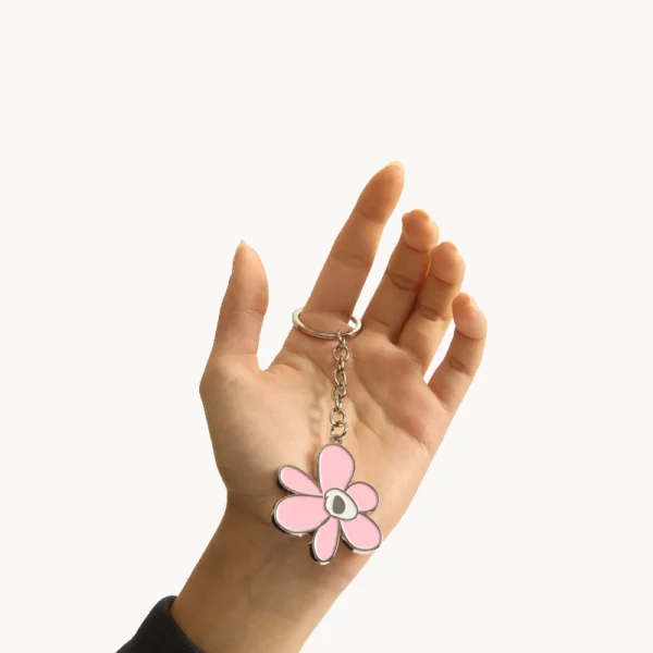 PAM Gestures Metal Keyring - Pink Icing