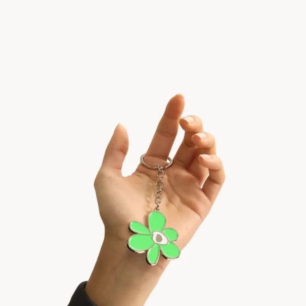 PAM Gestures Metal Keyring - Sharp Green