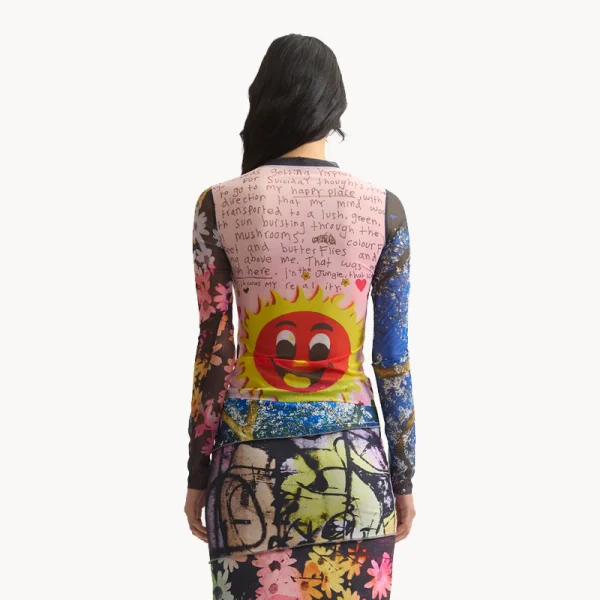 PAM Joshua Gordon Photo Mesh Top - Multi