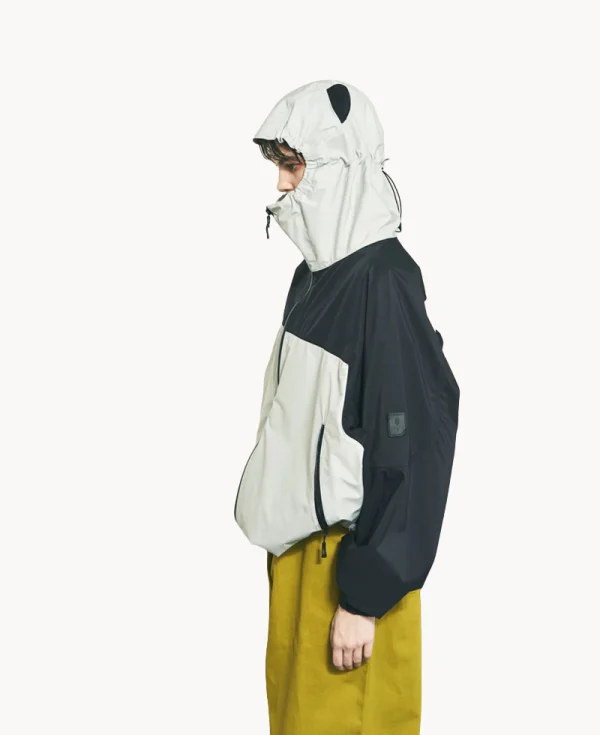 PHINGERIN Cumalice Shell Jacket – Light Grey Black