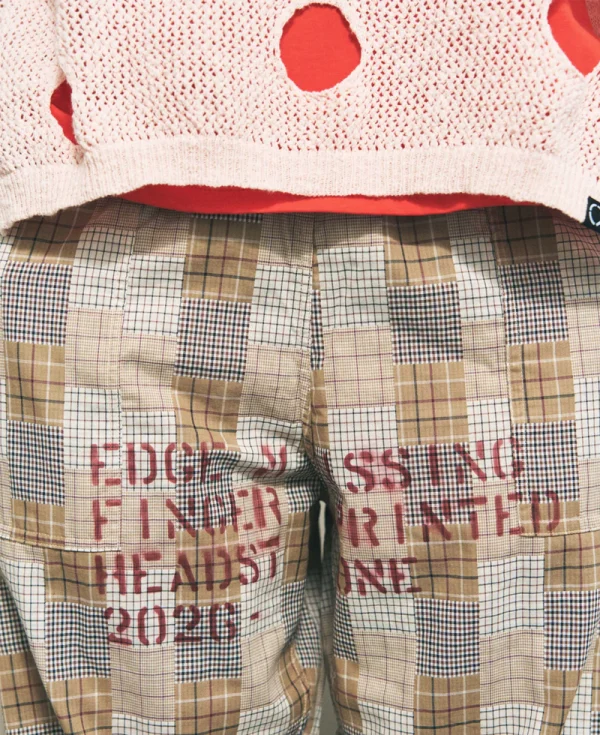 PHINGERIN Hand-Stenciled Night Pants – Beige