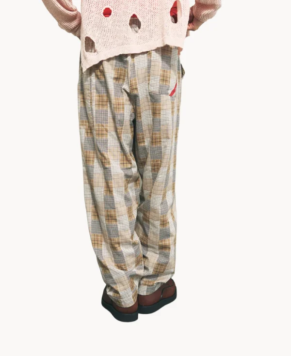PHINGERIN Hand-Stenciled Night Pants – Beige