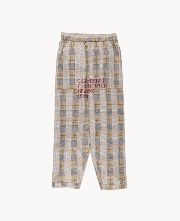 PHINGERIN Hand-Stenciled Night Pants – Beige