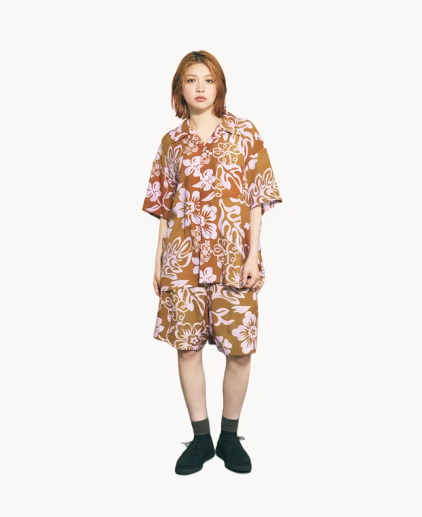 PHINGERIN Summer Shirt Flower – Toast Orange