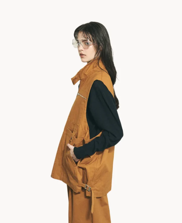 PHINGERIN Twill Double Jacket – Light Brown