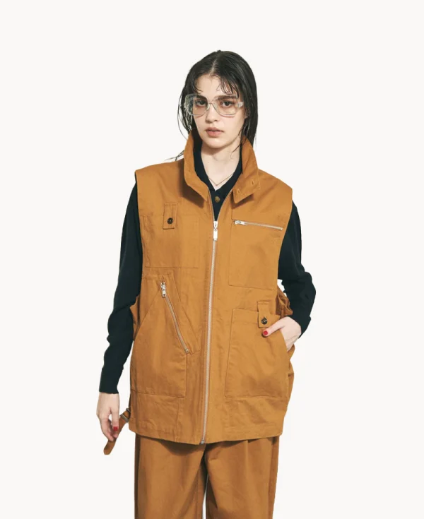 PHINGERIN Twill Double Jacket – Light Brown