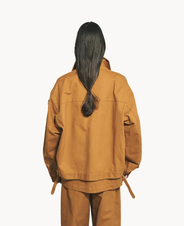 PHINGERIN Twill Double Jacket – Light Brown