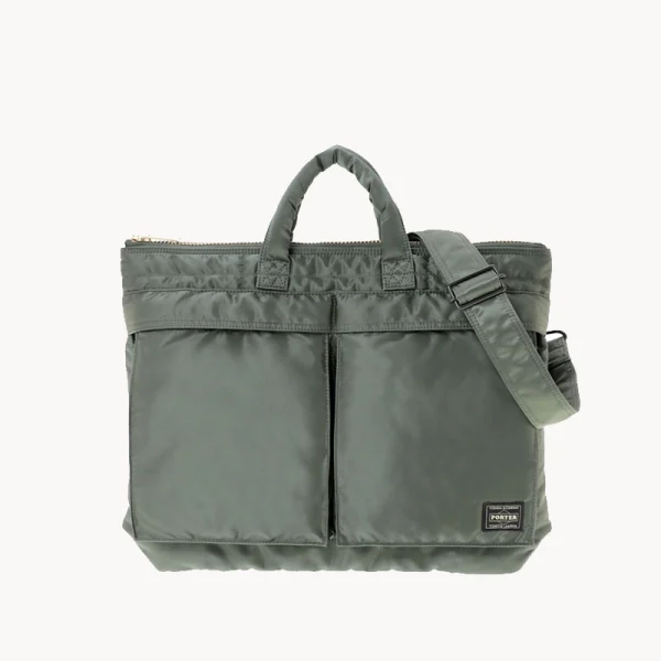 Porter-YOSHIDA &amp; Co Tanker Short Helmet Bag - Sage Green