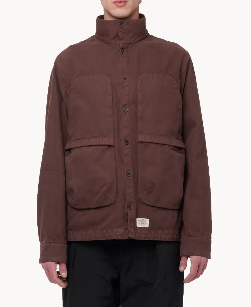 RANRA Epitome Cotton Overshirt – Deep Mahogany 00 (1)