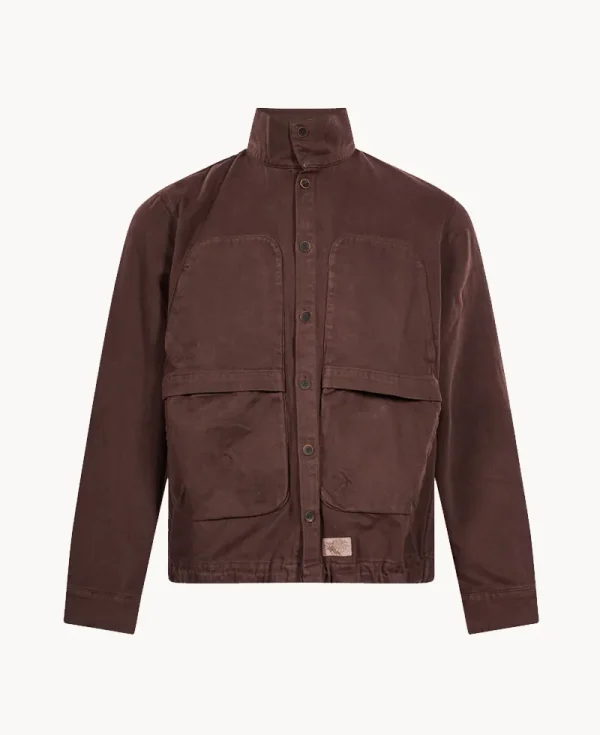 RANRA Epitome Cotton Overshirt – Deep Mahogany