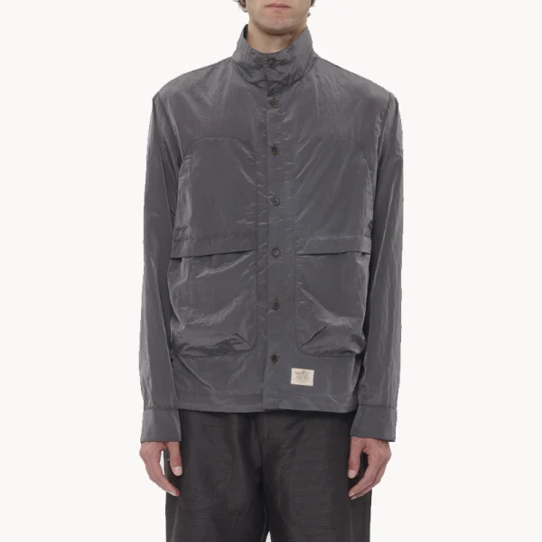 RANRA Epitome Shiny nylon LS Overshirt – Peat