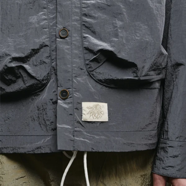 RANRA Epitome Shiny nylon LS Overshirt – Peat