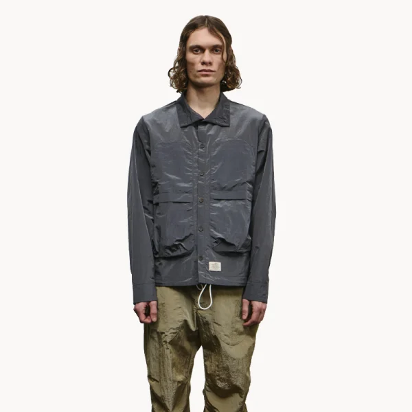 RANRA Epitome Shiny nylon LS Overshirt – Peat