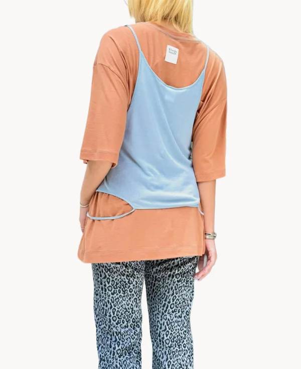 RHODOLIRION Camisole Top & Loose-fitting Tee - Unit Tops Beige