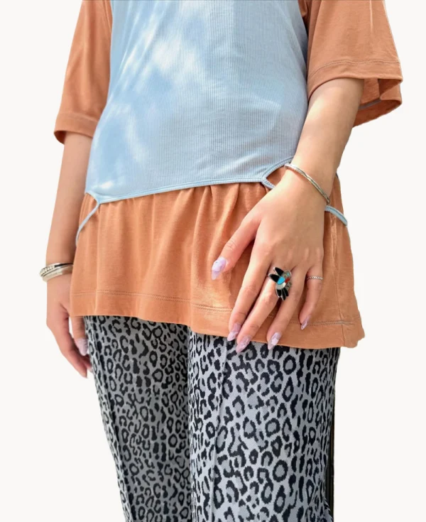 RHODOLIRION Camisole Top & Loose-fitting Tee - Unit Tops Beige