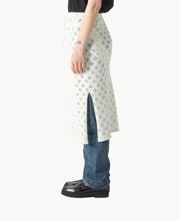 RHODOLIRION Pencil Skirt - Cutwork Natural