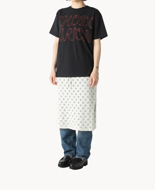 RHODOLIRION Pencil Skirt - Cutwork Natural