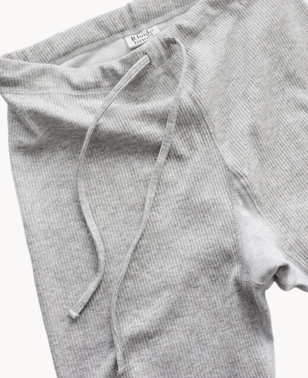 RHODOLIRION Ribbed Frill Tank Top Heather Grey