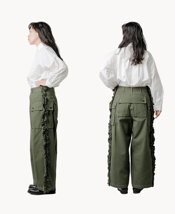 RHODOLIRION Utility Pant - Herringbone Olive
