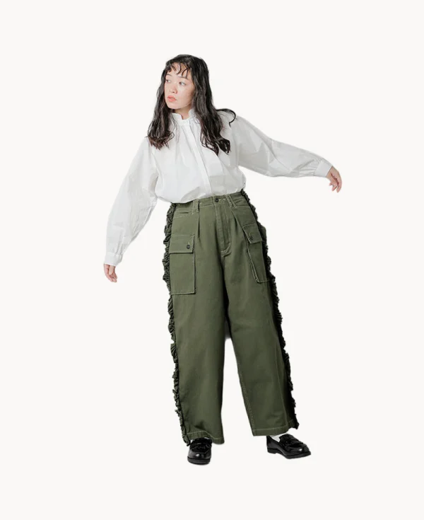 RHODOLIRION Utility Pant - Herringbone Olive
