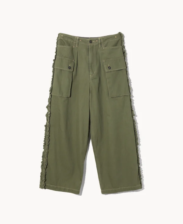 RHODOLIRION Utility Pant - Herringbone Olive