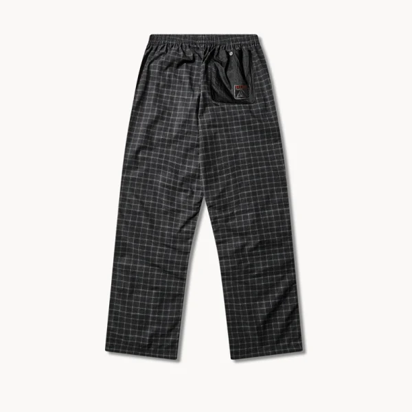 ROA Aair Floweave Printed Check Elasticated Waist Pant – Anthracite