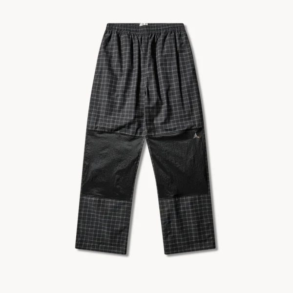 ROA Aair Floweave Printed Check Elasticated Waist Pant – Anthracite