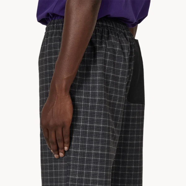 ROA Aair Floweave Printed Check Elasticated Waist Pant – Anthracite