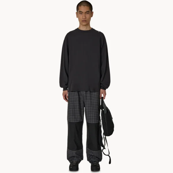 ROA Aair Floweave Printed Check Elasticated Waist Pant – Anthracite