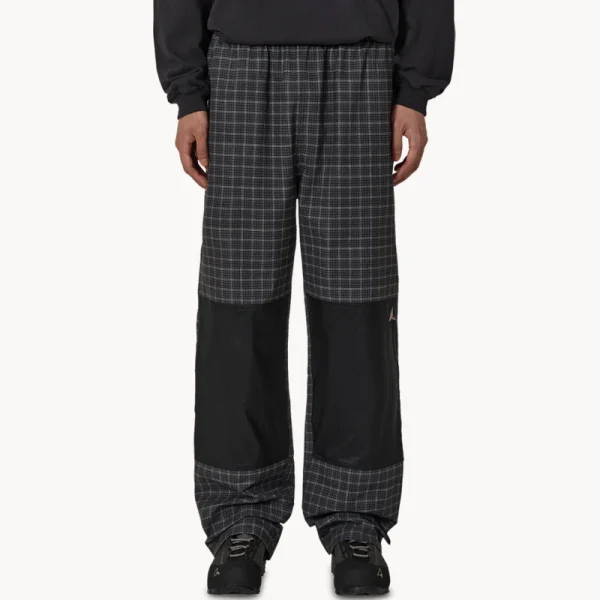 ROA Aair Floweave Printed Check Elasticated Waist Pant – Anthracite