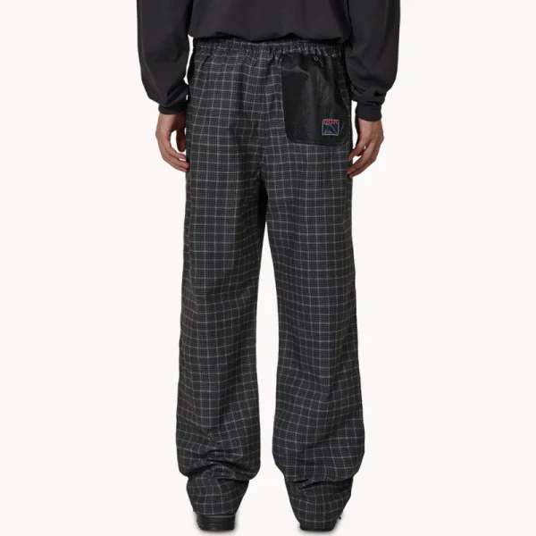 ROA Aair Floweave Printed Check Elasticated Waist Pant – Anthracite