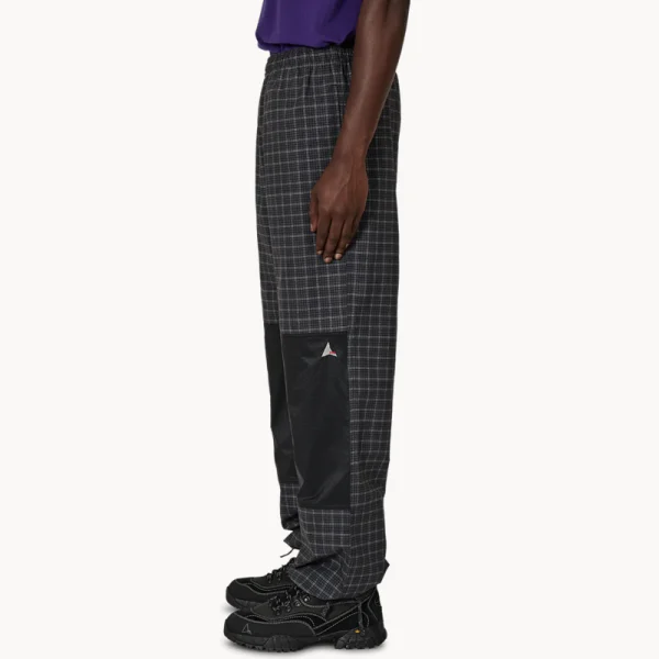 ROA Aair Floweave Printed Check Elasticated Waist Pant – Anthracite