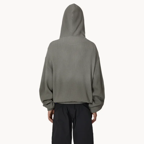 ROA Bee Sun Faded Organic Waffle Zip-Up – Grey