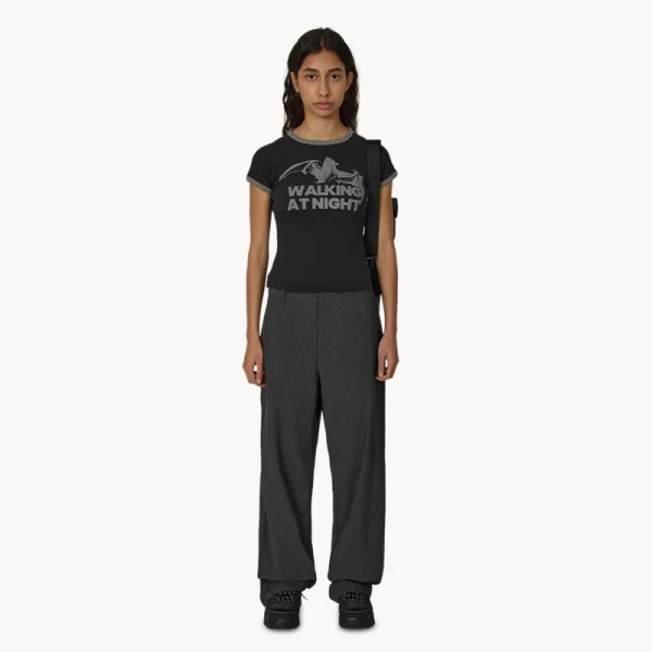 ROA Guniy Ribbed Baby Tee – Washed Black