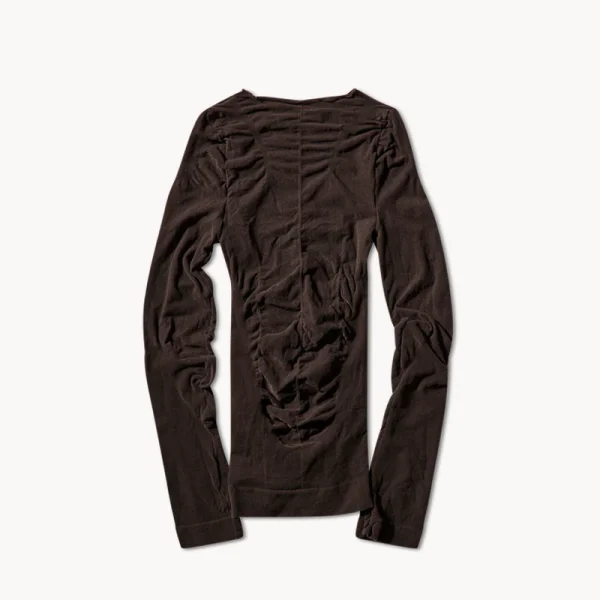 ROA Haze Ultralight Seamlass See Through Long Tee – Dark Brown (1)