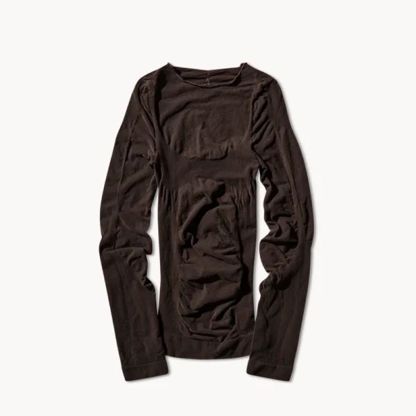 ROA Haze Ultralight Seamlass See Through Long Tee – Dark Brown (1)