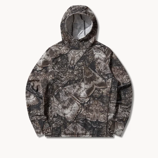 ROA Lio UPF+50 Baselayer Moth Print LS Tee – Brown