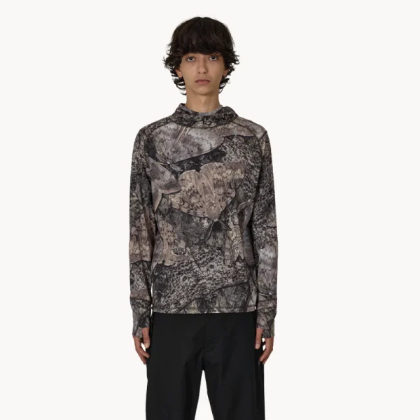 ROA Lio UPF+50 Baselayer Moth Print LS Tee – Brown