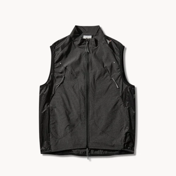 ROA Numb Pinstriped Commuting Vest – Black