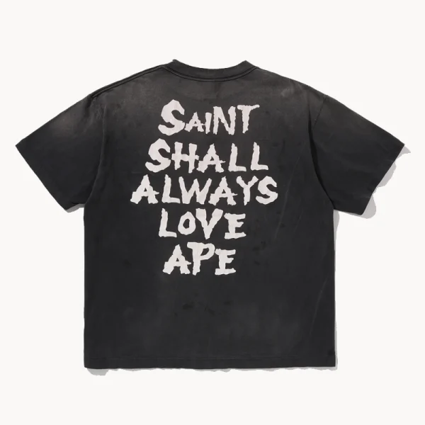 SAINT MXXXXXX BAPE Always Love Tee – Black