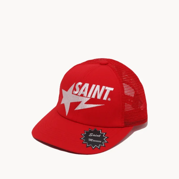 SAINT MXXXXXX BAPE Mesh Cap – Red